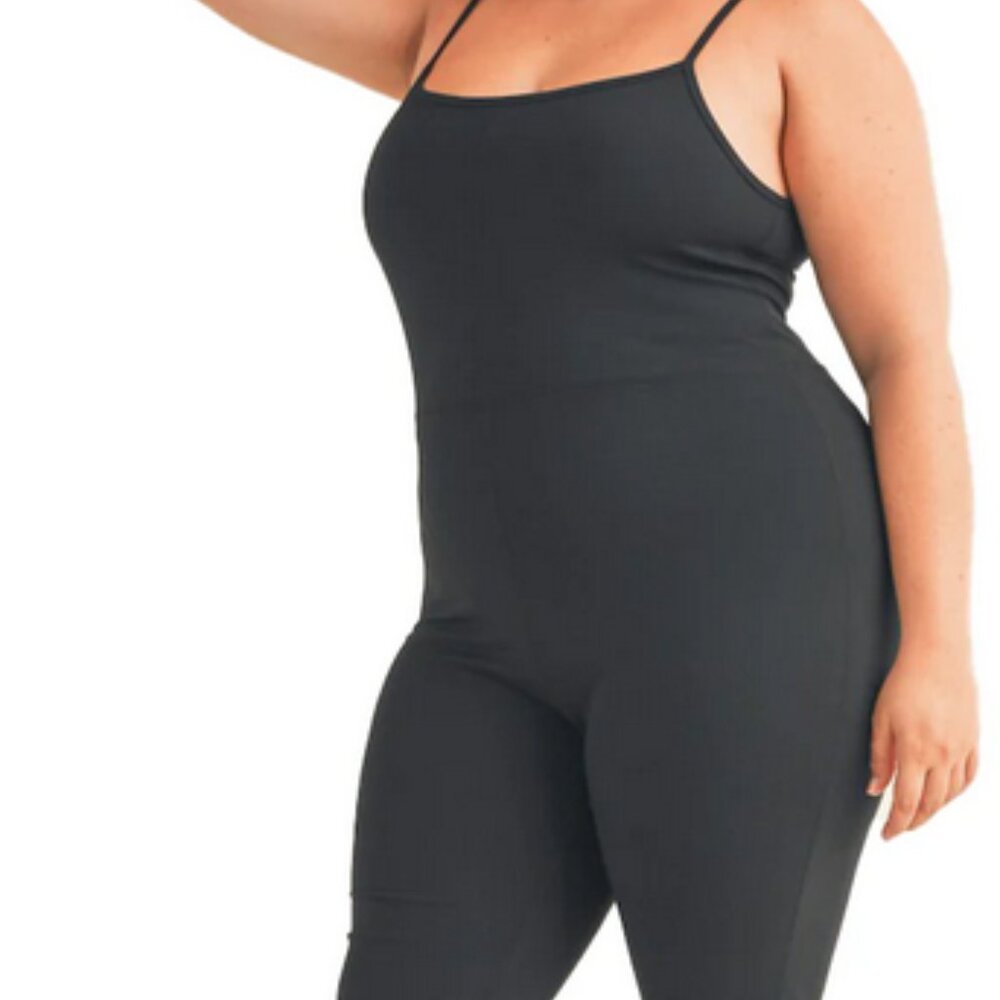 NWT Kimberly C black Curvy Groovy Flare Jumpsuit sz 1X